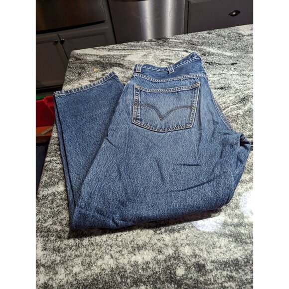 Levi's 505 Jeans Mens 38x32 Blue Jeans Regular Fit 5 Pockets Denim Pants - Picture 4 of 10